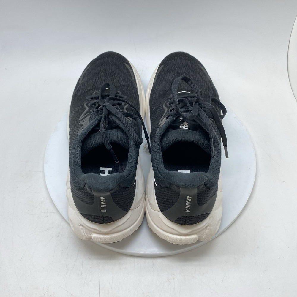Hoka One One Sneakers Womens 9.5 B Arahi 8 1168691 BWHT Black Running Gym Shoes - Picture 5 of 10
